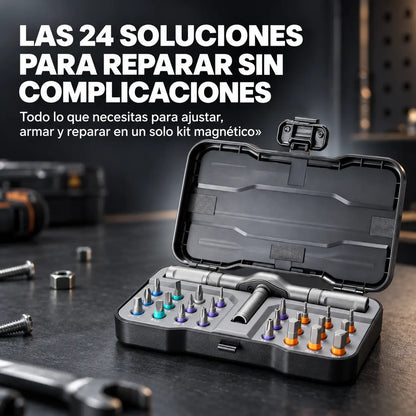 Kit Destornillador Magnetico 24 Pcs® | Repara todo al instante