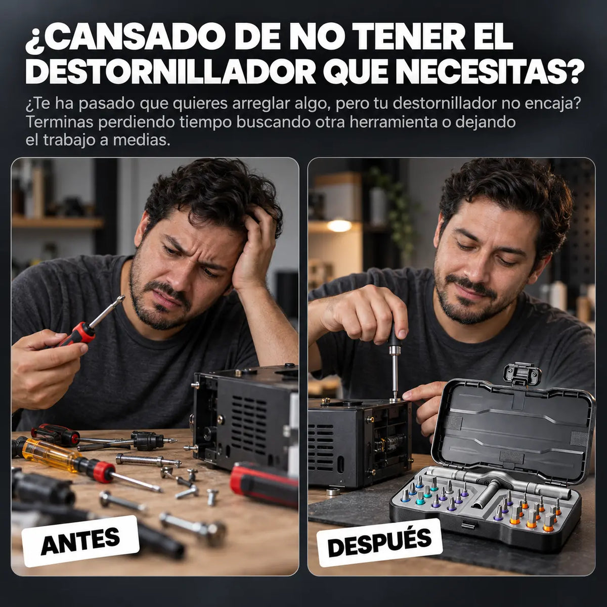 Kit Destornillador Magnetico 24 Pcs® | Repara todo al instante