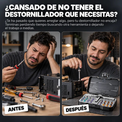 Kit Destornillador Magnetico 24 Pcs® | Repara todo al instante
