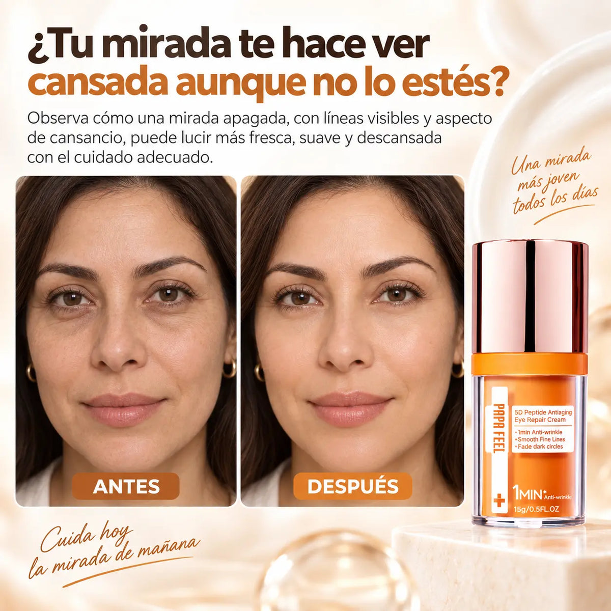 Crema Antiedad PAPA FEEL®| Suaviza la Apariencia del Paso del Tiempo