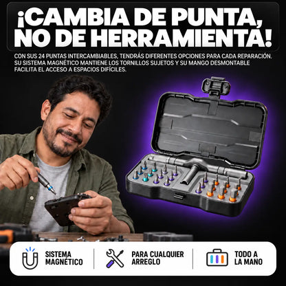 Kit Destornillador Magnetico 24 Pcs® | Repara todo al instante