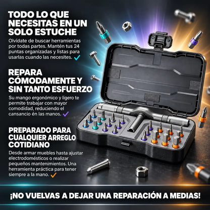 Kit Destornillador Magnetico 24 Pcs® | Repara todo al instante