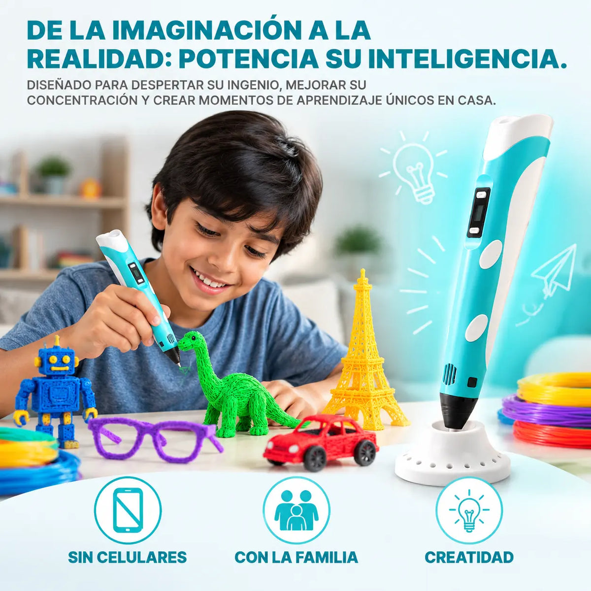Lapiz de impresión 3D- Creatividad para toda la familia sin limites y sin pantallas