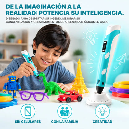 Lapiz de impresión 3D- Creatividad para toda la familia sin limites y sin pantallas