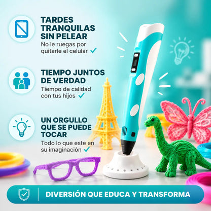 Lapiz de impresión 3D- Creatividad para toda la familia sin limites y sin pantallas