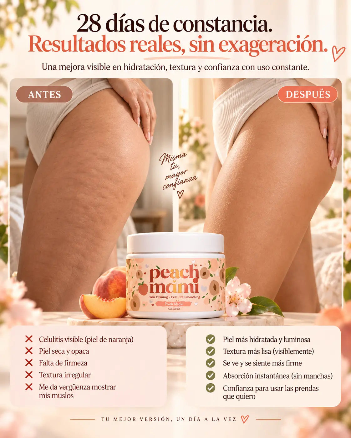 Crema Peach Mami® Hidrata+ Rejuvenece y Reafirma tu piel