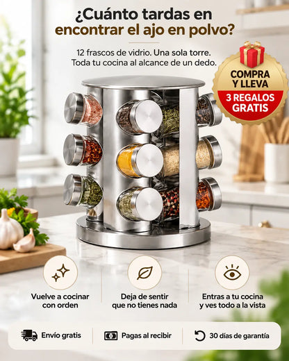 Especiero torre Giratoria - Gira. Lo ves. Lo usas