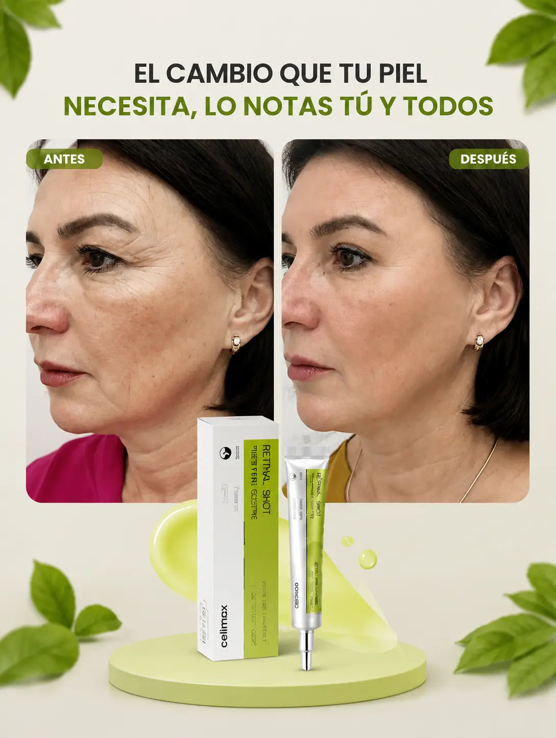 Crema viral Retinal Shot® - vuelve 10 años atrás.
